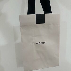 Saint Laurent Black and White Minimalist Tote Bag